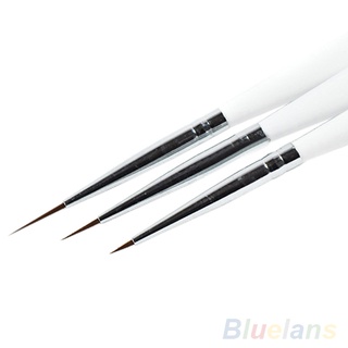 🅗🅡 3Pcs Nail Art Brush Liner Drawing Pen Manicure Tool Set Kit (1)