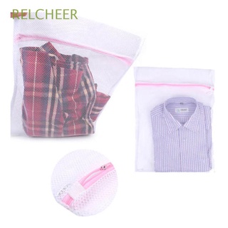 RELCHEER S/M/L Proteger Red de malla Nylon Cesta bolsa con cremallera Bolsas de lavado BRA / medias / lenceria Ropa Home Lavadora Bolsas de Lavanderia