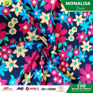 La última Monalisa Wolfis tela floral para Gamis túnica pantalones trajes