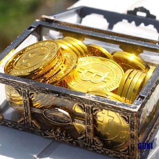 (QUKI) caja de almacenamiento de dinero de plástico transparente pirata juguetes pirata caja del tesoro (7)