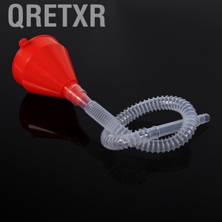 Qretxr Red Filling Funnel Durable Plastic Oil for Liquid Gas Water