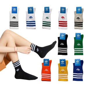 YL🔥Stock listo🔥ADIDAS ORIGINALS - calcetines deportivos multicolores, de algodón puro, cómodos, transpirables, calcetines de baloncesto, calcetines para correr, calcetines de fitness, calcetines de marca ADIDAS