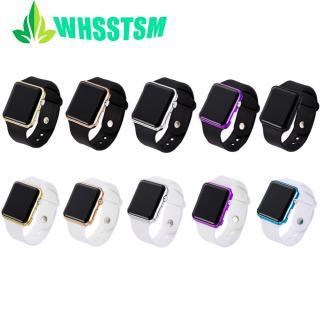 LED cuadrado Casual reloj Digital banda de silicona deportes reloj de pulsera para hombre mujer