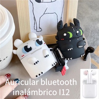 Audífonos Inalámbricos Bluetooth i12 tws Universal Cute Audífonos +Cubierta protectora /para iOS o Android