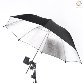 83cm 33in estudio foto estroboscópica flash luz reflector negro plata paraguas