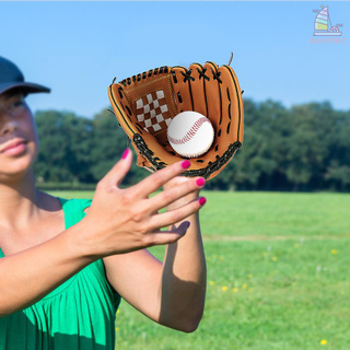 12.5in Outdoor Sports Baseball Glove Softball Practice Equipment Thicken Infielder Pitcher Baseball and Softball Mitt for Adults and Youth and Kids