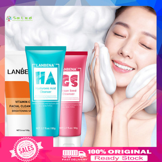[piel] LANBENA 80g uva vitamina C crema limpiadora hidratante limpiador Facial (1)