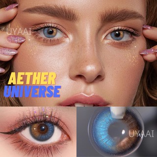 uyaai 2 unids/par serie aether lente de contacto de color anual cosmética ojo colorido lente de contacto 0 grados Universe color
