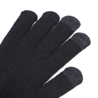 Invierno de punto de lana táctil de pantalla guantes de color sólido caliente guantes para las mujeres y el hombre (4)