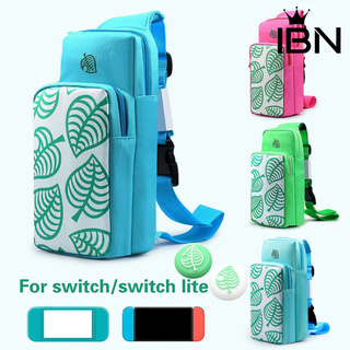 [BG] Portable Leaf Pattern Game Console Storage Bag Shoulder Bag for Nintendo Switch (1)