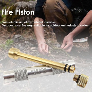 Eternidades Brass Fire Piston Kit Outdoor Emergency Tools Flame Maker Fire Starter Tube