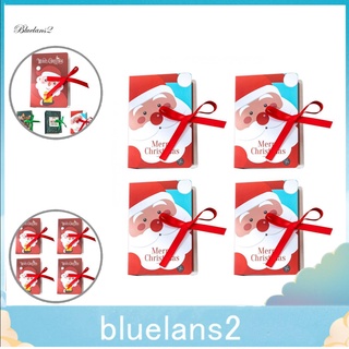 blue2 bolsa de regalo de papel con temática navideña rojo verde caja de galletas resistente al desgaste para el hogar