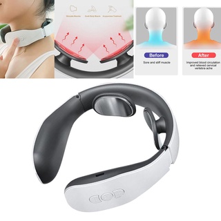 [tachiuwamx] compacto eléctrico masajeador de cuello termostático calor para el cuello hombro espalda calmante vértebra relajante mujeres hombres uso de oficina