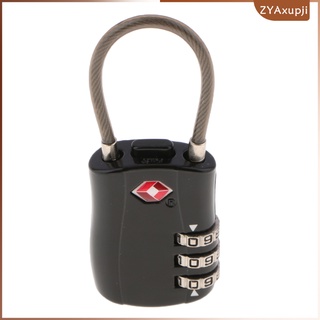 TSA 3 Digit Combination Padlock Security Code Lock for Gym & Sports Lockers, School, Fence, Toolbox, Case, Hasp Storage