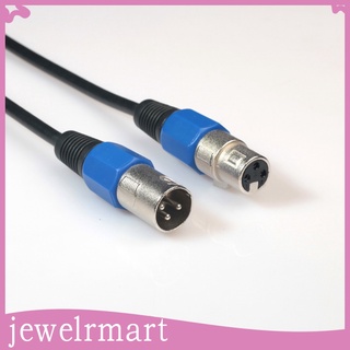 [jewelrmart] micrófono de audio de 3 pines xlr cable de parche balanceado macho a hembra enchufe de 6 pies