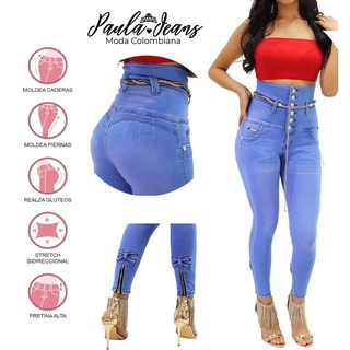 jeans colombianos costillero mezclilla stretch levanta pompa