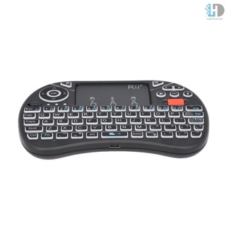 Rii X8 Plus GHz retroiluminado teclado inalámbrico Touchpad ratón entrada de voz de mano mando a distancia para Android TV BOX Smart TV PC (5)