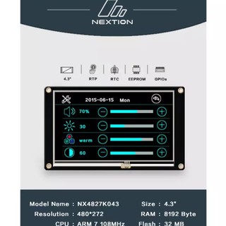 Nextion Enhanced NX4827K043-4.3" HMI LCD pantalla táctil serie USART (1)
