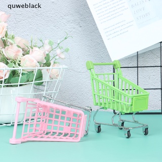 quweblack mini carrito de compras supermercado carrito de mano carrito de compras modo de almacenamiento juguete mx