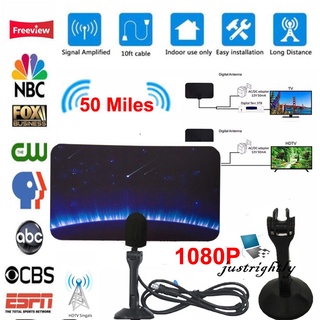 Antena de TV Digital HD delgada para interiores, UHF y receptor Digital para TV Full HD 720P, 1080P y 4K (1)