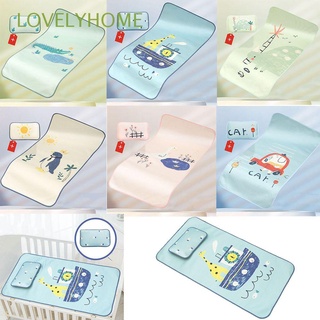 lovelyhome - juego de ropa de cama con colchón de seda de hielo para recién nacido, extraíble, transpirable, para dormir, multicolor