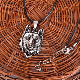 cupuka plata tibetana cabeza de lobo colgante collar amuleto animal viking hombres regalo joyería mx