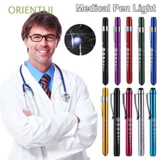 ORIENTLII herramientas médicas pluma médica luz reutilizable antorcha lámpara LED linterna portátil multifunción Penlight Doctor enfermera diagnóstico medidor de emergencia medidas
