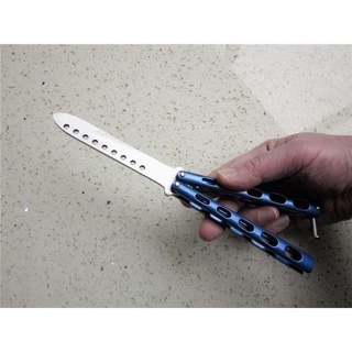 nuevo cuchillo de acero inoxidable peine práctica de metal entrenamiento mariposa balisong s