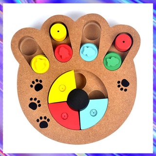 <lvv> juguete educativo para mascotas/juguetes educativos con estampado de pata de hueso/tipo nuevo de madera/alimentación multifunción/juguete para mascotas/estampado de pata