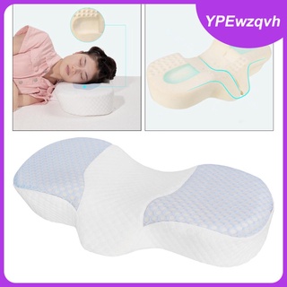 [good] almohada de espuma viscoelástica de contorno cervical para dormir, ergonómica de contorno ortopédico almohada para espalda lateral estómago