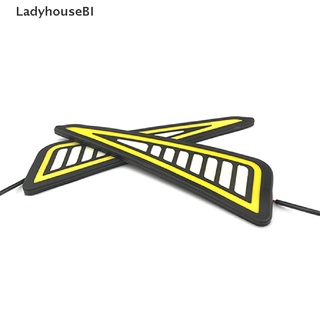 LadyhouseBI Coche LED Parachoques Tira COB Luz Diurna Amarillo Señal De Giro DRL Venta Caliente