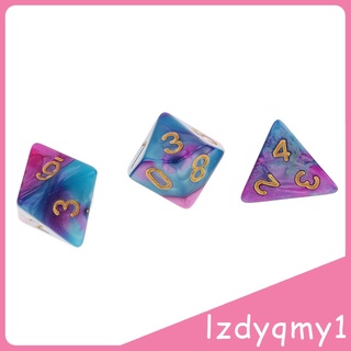 7 Pieces Polyhedral Dice Set D20 D12 D10 D8 D6 D4 for RPG Board Game Party Supplies (3)