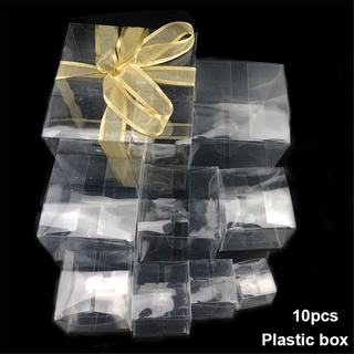 JANEGOOD Transparente Cajas de bombones De plástico Chocolate Bolsa de regalo de la Plaza Los favores de la boda Fiesta Presente de bolsillo Inicio Decoracion Bolsa de galletas (7)