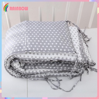 [arco Iris] cama de bebé parachoques cojín 30x170cm, Durable y transpirable ropa de cama cuna parachoques