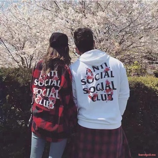 Pasado ASSC sudadera con capucha Sakura sudadera Club chamarra Social hombres y mujeres Anti marea marca suelta (7)