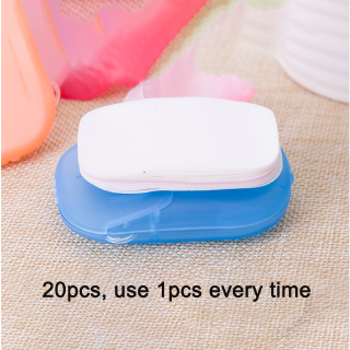 【Stock】 20 Pcs / Box Travel Disposable Soap Tablets In Portable Soap Paper Box Hand Washing Travel Tablets Carry Paper (3)