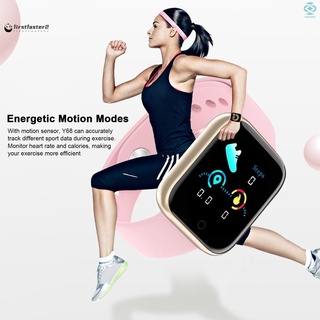 Y68 reloj inteligente rastreador de ejercicios con pantalla táctil de 1,44 pulgadas, contador de calorías, monitor de actividad, compatible con frecuencia cardíaca, sangre (9)
