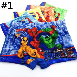 ropa interior niños niños moda dibujos animados pantalones cortos spiderman (2)