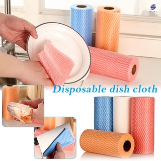 Disposable Cleaning Towels Kitchen Dish Cloths Dish Rags Non Woven Fabric Handy Wipes Household 50 Sheet/Roll