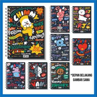 (Listo) KPOP BTS BT21 tarjeta de arte cuaderno