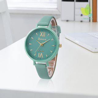 <reloj de mujer> reloj electrónico impermeable de cuero sintético correa casual estilo señora reloj de pulsera eléctrico para la vida diaria
