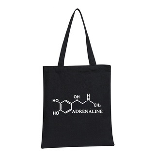 The Big Bang Theory Sheldon Adrenaline Molecule Printed Custom Tote Canvas Handbag Eco Reusable Shopping Bag Shoulder Bags