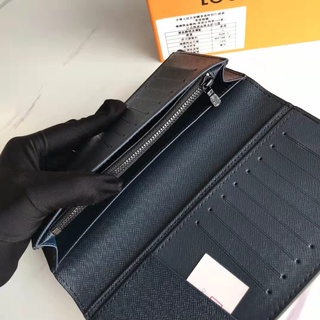 100% original auténtica Louis Vuitton LV billetera M62893 nueva billetera larga de cuero para hombre con caja (5)