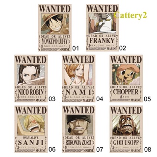 High Quality Print Anime One Piece Wanted Poster