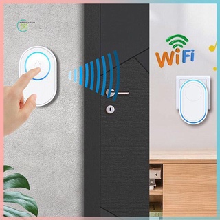 prometion timbre inalámbrico app wifi timbre inteligente bienvenida hogar sistema de alarma blanco 300m remoto inteligente timbre de puerta
