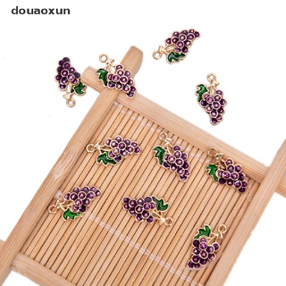 Douaoxun 10Pcs/lot Alloy Enamel Grape Fruit Charms Pendants Craft DIY Jewelry Findings MX