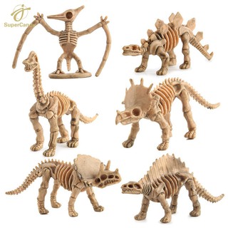 FOSSIL Juguetes realistas dinosaurios fósiles figuras esqueleto juguetes niños niñas niños cumpleaños