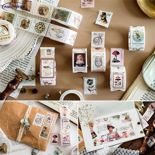 RE Vintage Stamp Coffee Plants Washi Paper Tape DIY Scrapbooking Diary Journal Decoration Tape Masking Tape (7)