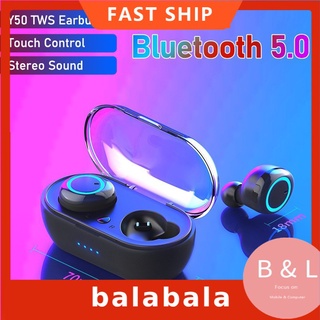 5A Alta Calidad TWS Inalámbrico Bluetooth 5.0 TWS2 Y50 Auriculares in-Ear Control Táctil Con Compartimento De Carga