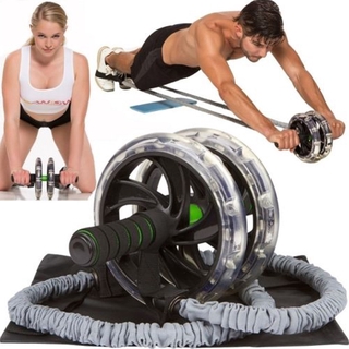 AB Roller Wheel Pull Rope Waist Abdominal Slimming Exercise Fitness Equipment